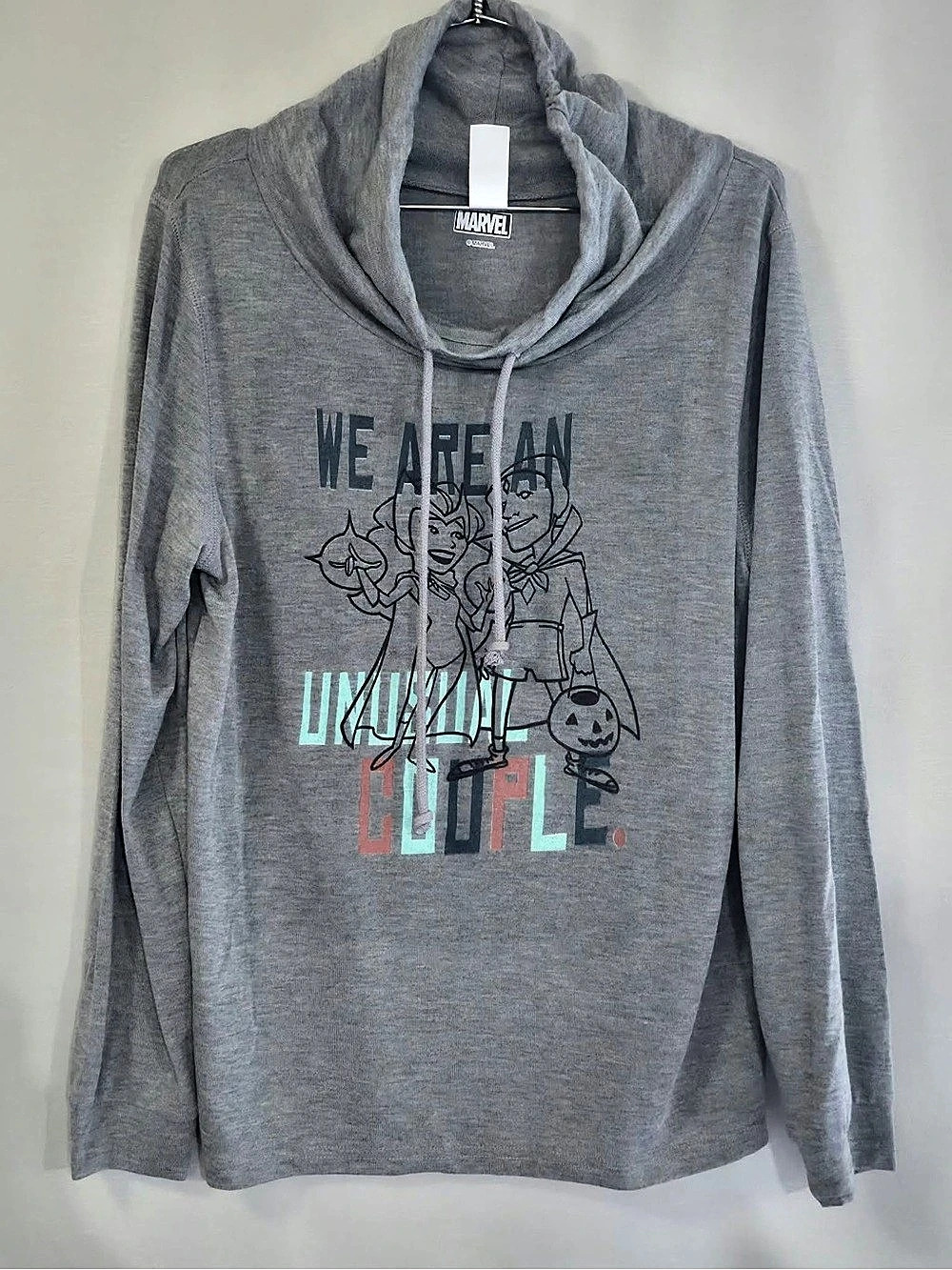 Marvel WandaVision Unusual Couple Love Cowlneck Long-Sleeve Girls Top Cowlneck